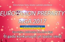 25 марта стартует «Eurovision PreParty Riga 2017» 25 марта стартует «Eurovision PreParty Riga 2017»